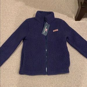 Vineyard vines zip up navy fleece (boys)